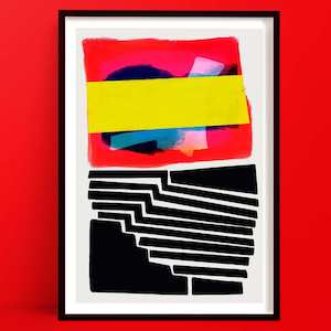 Temple Sunrise Abstract Art Print | Large Wall Art