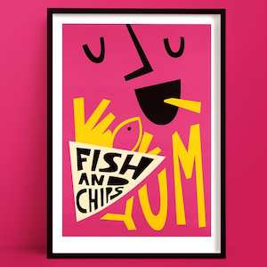 Fish & Chips Print | Fast Food Decor