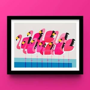 Flamingo Print | Hot Pink Wall Art
