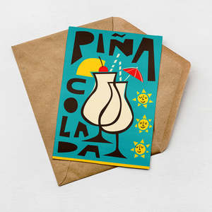 Cocktail Cards: Piña Colada Card (Pack of 6)