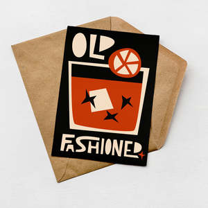 Cocktail Cards: Old Fashioned Cocktail Card (Pack of 6)