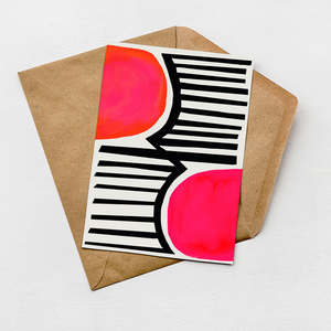 Sunset Shadows Abstract Card (Pack of 6)