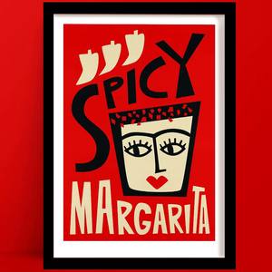Spicy Margarita Print | Bar Cart Art