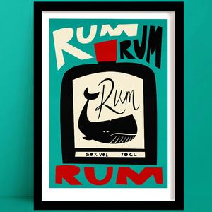 Cocktail Prints 1: Rum Print | Nautical Wall Decor