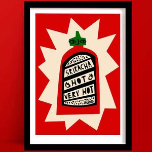 Sriracha Sauce Print | Fun and Quirky Wall Decor