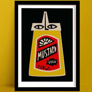 Mustard Print | Retro Kitchen Decor