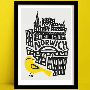Travel Cards Copy: Norwich Print | UK City Art