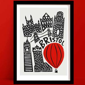 Travel Cards Copy: Bristol Print | Retro Travel Poster