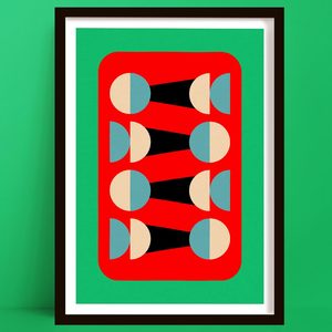 New Prints: The Woodpecker | Bold Retro Geometric Art Print
