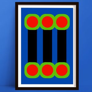 Space Honey | Striped Oval Geometric Art Print