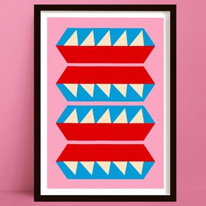 New Prints: Ships Sails | Retro Nautical Geometric Art Print