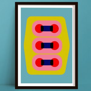 Bar Dots | Bold Stripe and Circle Geometric Print