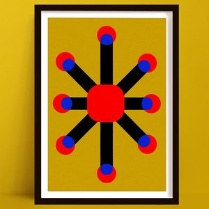 Star | Atomic Abstract Starburst Art Print