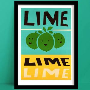 Lime Print | Citrus Room Decor