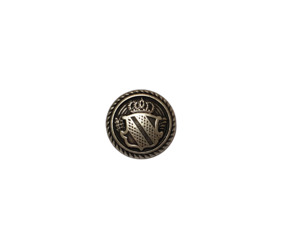 Rider Accessories: Crown Shield & Rope Vintage Silver Single Buttons
