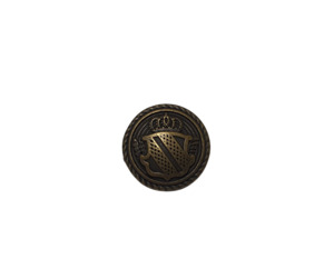 Rider Accessories: Crown Shield & Rope Vintage Bronze Single Buttons