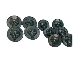 Rider Accessories: Foxhead Button Set Green