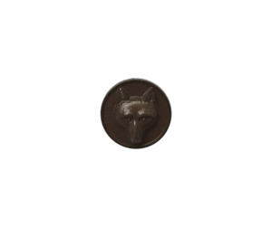 Single Brown Foxhead Buttons