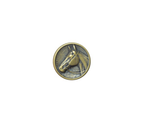 Rider Accessories: Single Bronze Horse Head Buttons