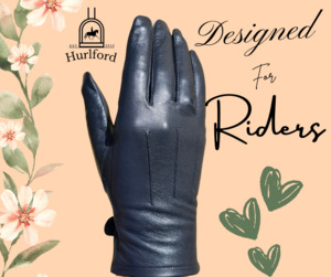 Horse Riding Gloves: Hurlford Pro Rider Gloves Childs | Navy
