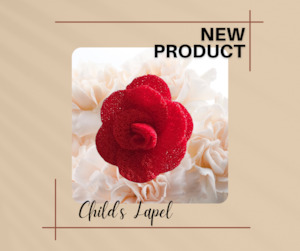 Rider Accessories: Child's Fabric Lapel - Red