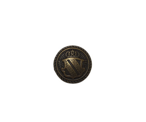 Rider Accessories: Crown Shield & Rope Vintage Bronze Single Buttons