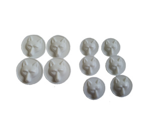 Rider Accessories: Foxhead Button Set White