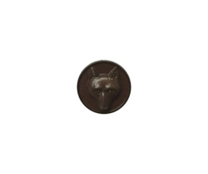 Single Brown Foxhead Buttons