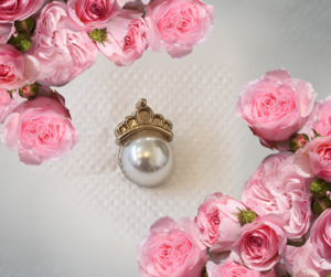 Stock Tie Pins: Pearl and Crown Tie Pin