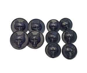 Jacket Buttons: Navy Foxhead Button Sets