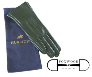 Riding Gloves: Hurlford Hunter Green Gloves- Adults