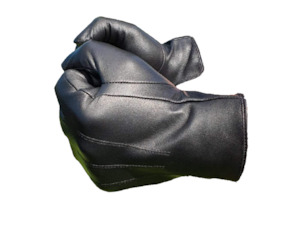 Riding Gloves: Hurlford Black XLarge Leather Riding Gloves Adults