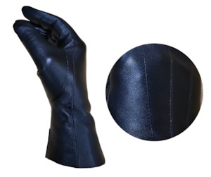 Riding Gloves: Hurlford Black Leather Riding Gloves Adults