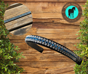 Miniature Show Halters And Accessories: J Hook Noseband -Ocean Blue