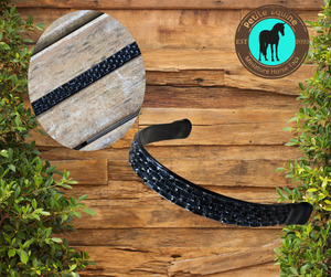 Miniature Show Halters And Accessories: J Hook Noseband -Black On Black
