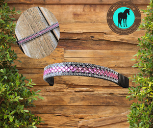 Miniature Show Halters And Accessories: J Hook Noseband -Baby Pink
