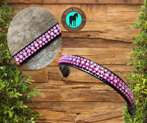 Miniature Show Halters And Accessories: J Hook Noseband -Cerise