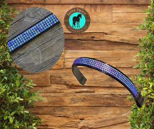 Miniature Show Halters And Accessories: J Hook Noseband -Purple Rainbow