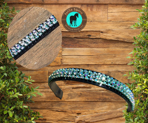 Miniature Show Halters And Accessories: J Hook Noseband -Aquamarine