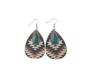 Hair Accessories Jewellery: Aztec Western Earrings Geo