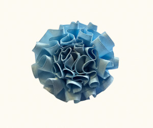 Large Satin Fabric Lapel- Pale Blue