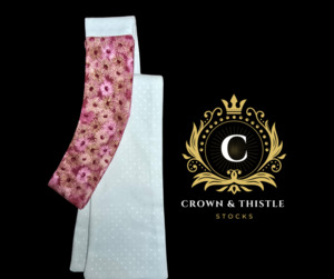 Rose And Silver Spot Self Tie Stock