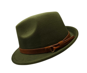 Hats: Felt Fedora Hat - Forest