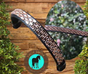 Miniature Horse: J Hook Rhinestone Noseband - Rose Gold