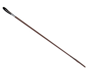 Buffalo Handle Leather Show Whip - Brown