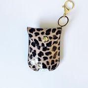 Accessories: HAND SANITISER HOLDER - LEOPARD