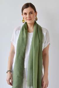 Archer House 1: PLAIN AUTUMN SCARF - SOFT OLIVE GREEN