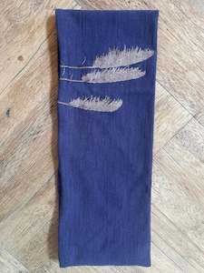 MERINO PRINTED BANDANA - Purple with Fawn Toi Toi