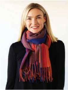 Archer House 1: BIG CHECK SCARF WITH TASSELS - Pumkin, blue and blue