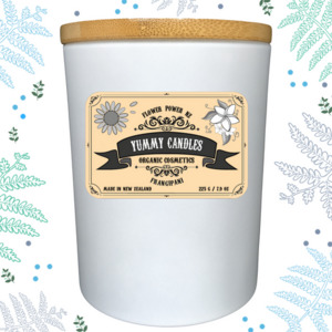 Frangipani Yummy Candle - white tumbler jar